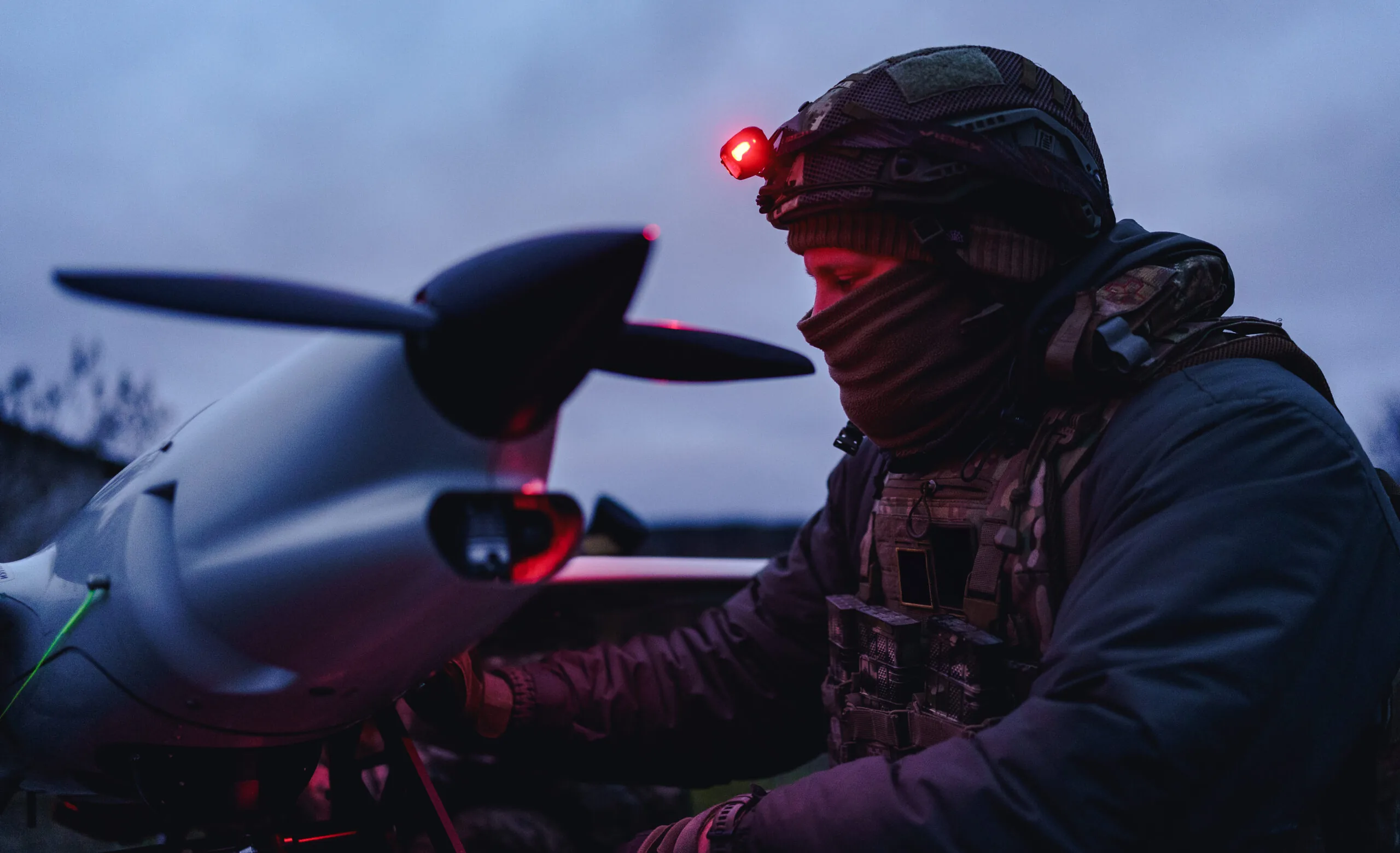 Raybird UAS crew member during pre flight preparation 2 Source 424th SUSB Svarog