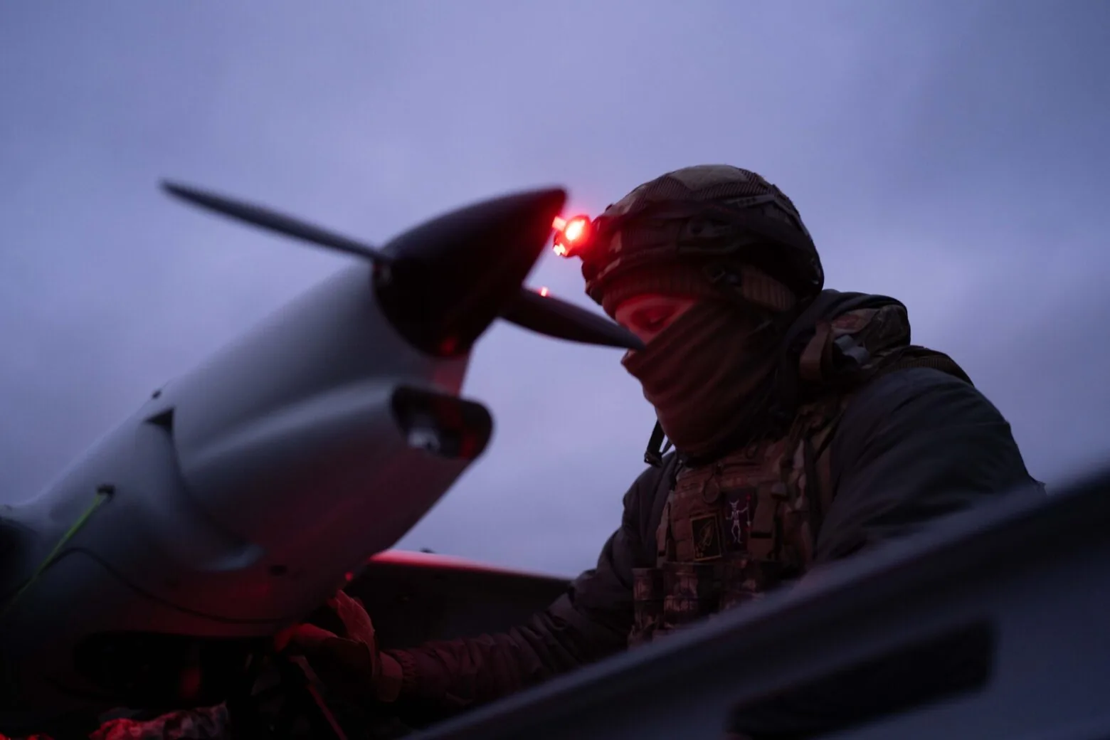 Raybird UAS crew member during pre flight preparation Source 424th SUSB Svarog